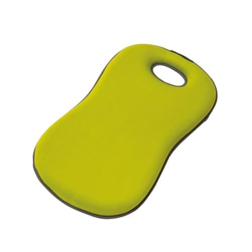 Coussin d'agenouillement vert clair en mousse, forme cacahuète, avec poignée
