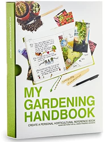 Carnet de bord de jardinage SUCK UK vert, couverture cartonnée recouverte de tissu