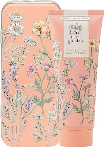 Boîte en étain de crème mains Heathcote & Ivory à décor de jardin