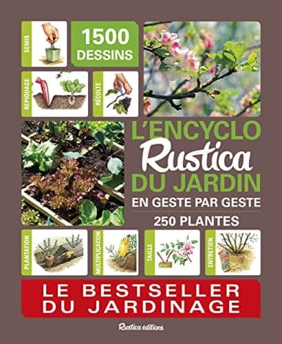 Livre L'encyclo Rustica du jardin en geste par geste, couverture de face