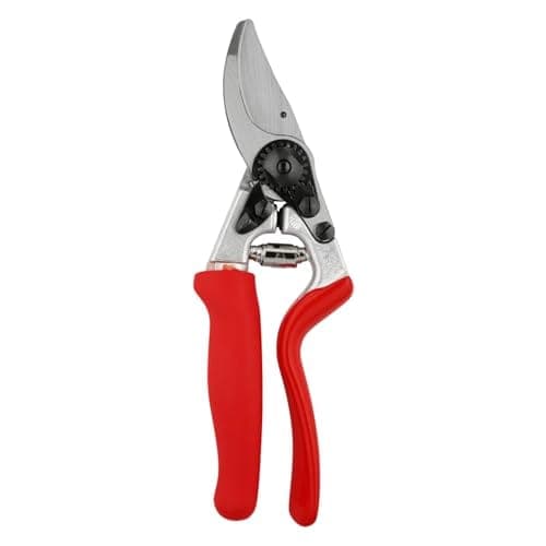 Sécateur Felco 7 à poignée tournante et poignées rouges, vu sur fond blanc
