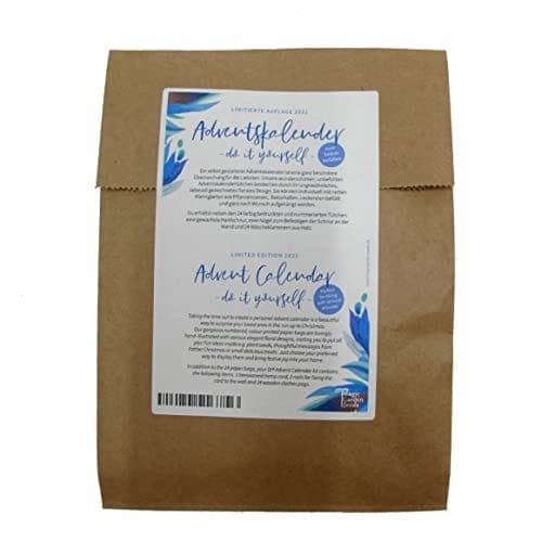 Calendrier de l'avent à garnir Magic Garden Seeds : sachets en papier brun, pinces en bois et ficelle